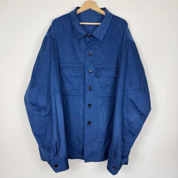 Ermenegildo Zegna Other - NWT Ermenegildo Zegna Blue 100% Cashmere Overshirt Jacket Made In Italy $2895